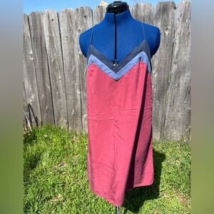 Abercrombie & Fitch Colorblock Slip Dress spaghetti strap 4th of July